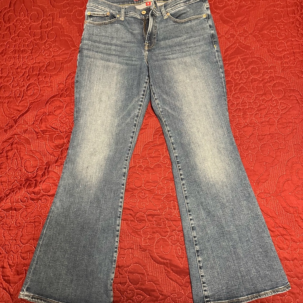 Lucky Brand Medium Blue Mid-Rise Flare Jeans